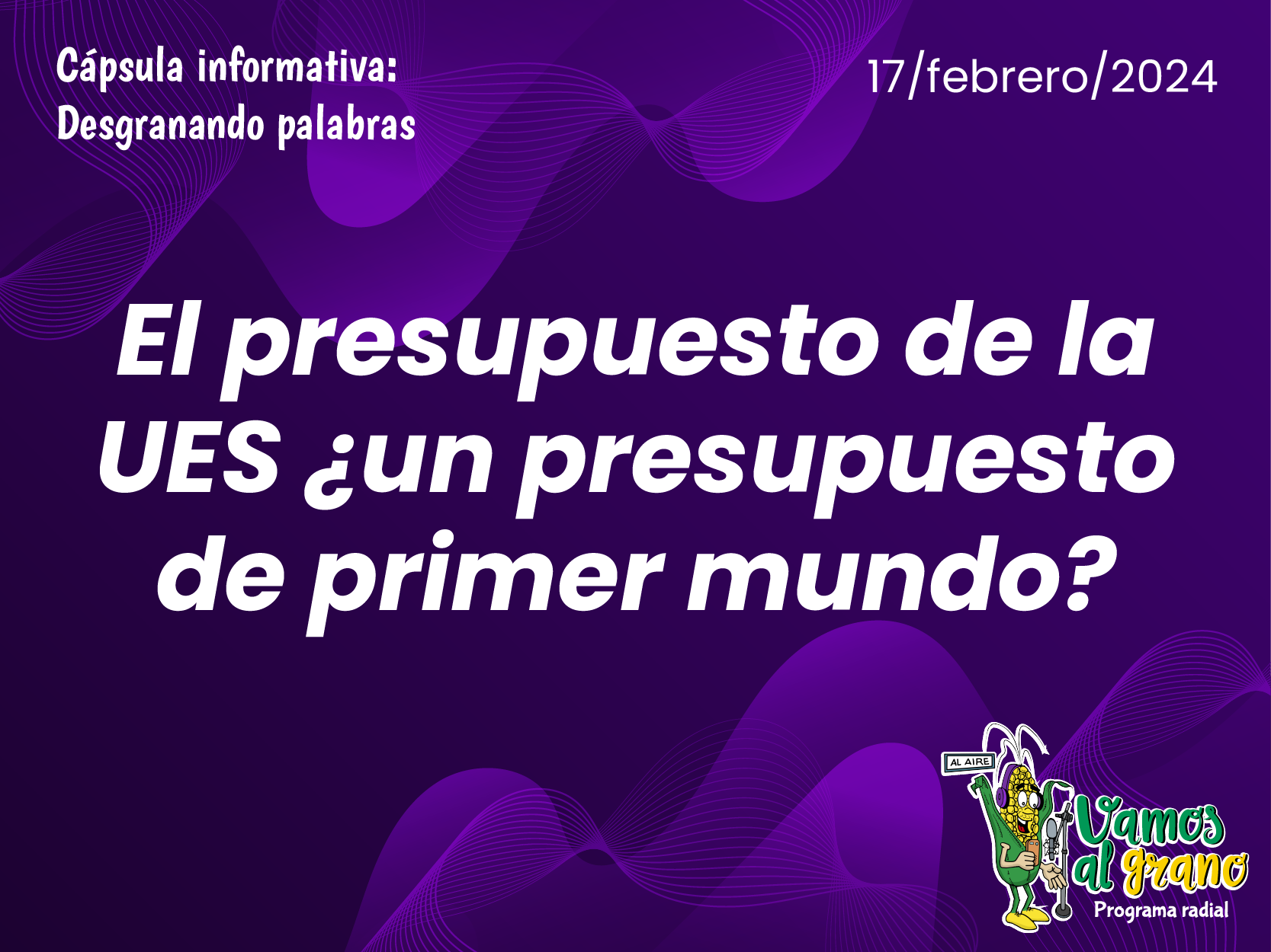 El presupuesto de la UES ¿un presupuesto de primer mundo?